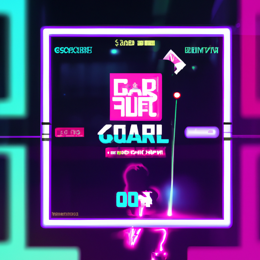 ArcadePulse neon cabinet hero art showing HUD and leaderboards